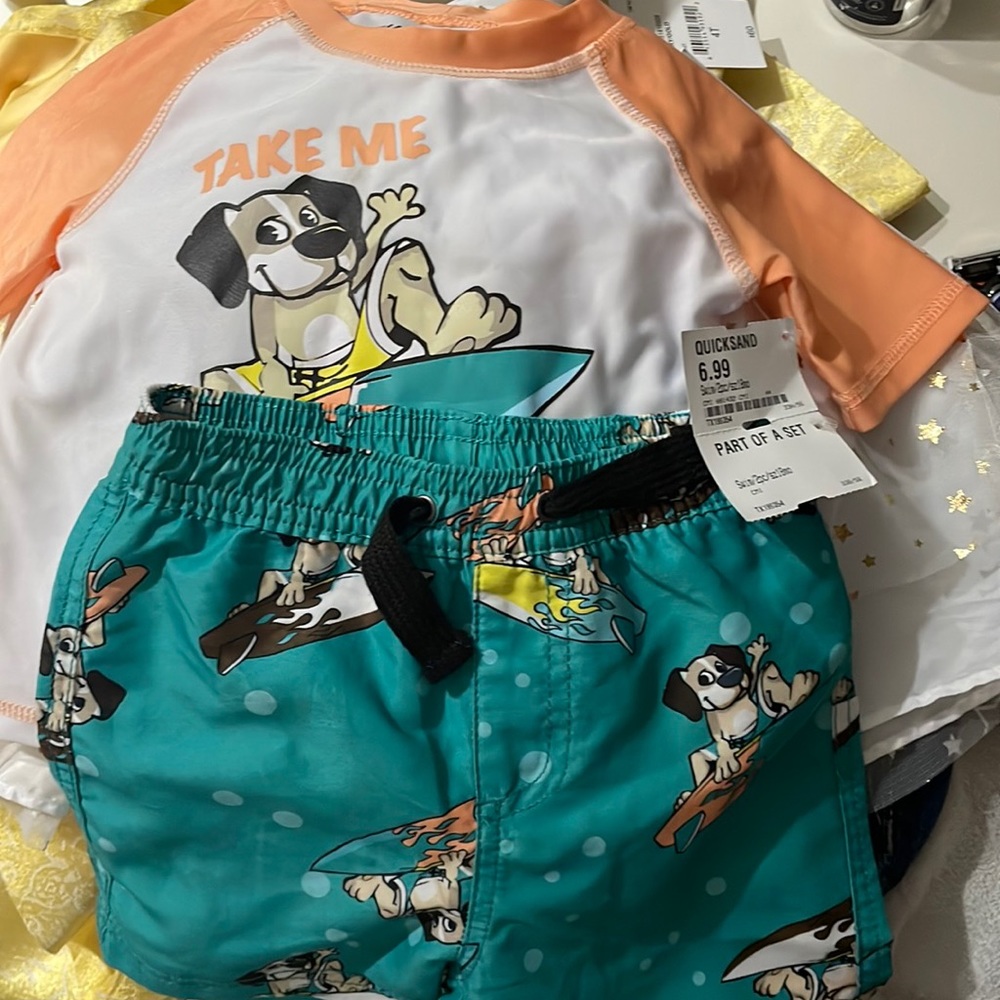 🍄Take me to the beach swim set boys  18 month🍁